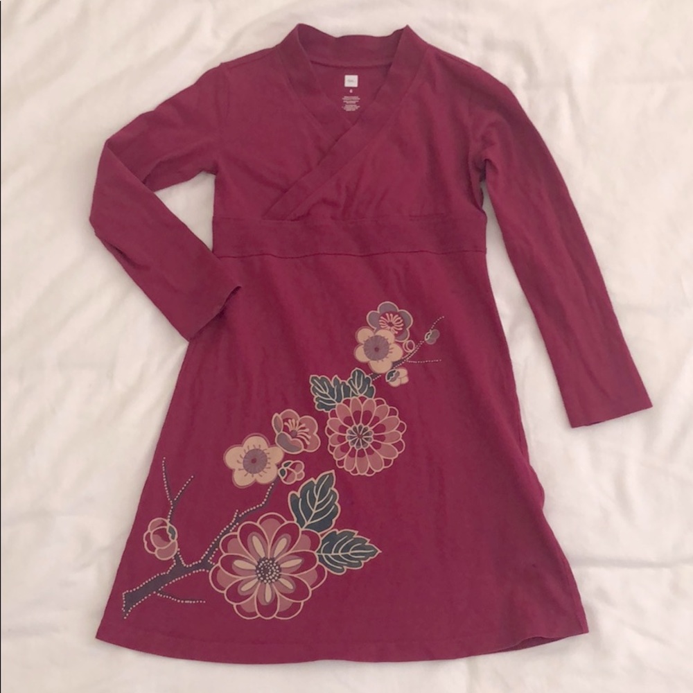 Tea Collection Faux Wrap Girls dress (Size 6)